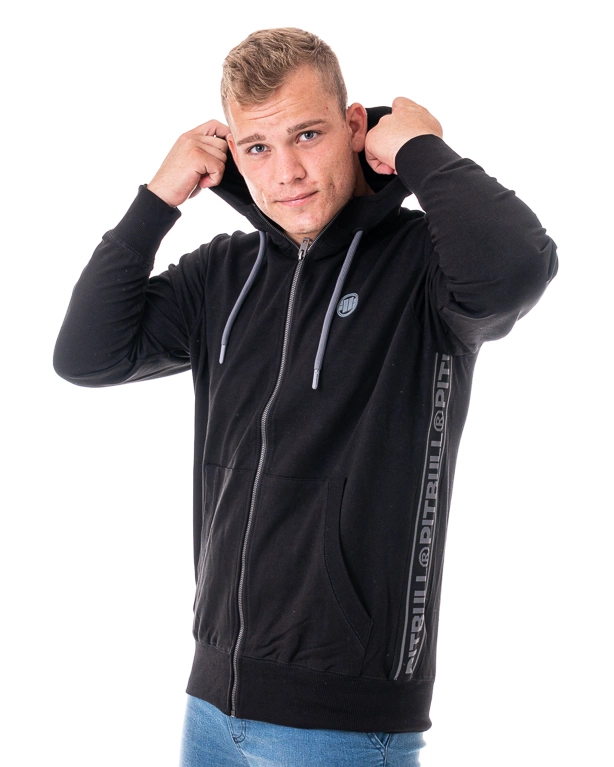 Bluza Z Kapturem Rozpinana Pit Bull F.Terry 21 Tape Small Logo Czarna