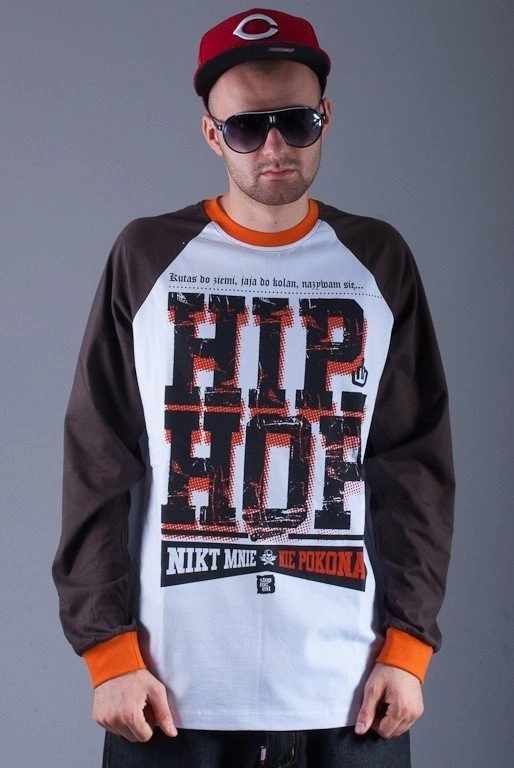 STOPROCENT LONGLEEVE HIPHOP WHITE-BROWN