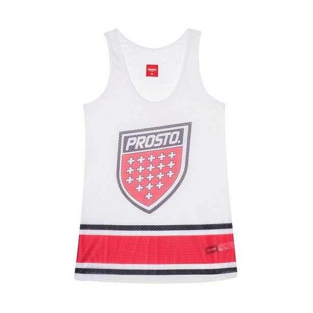 PROSTO TANK TOP WOMAN BULL WHITE