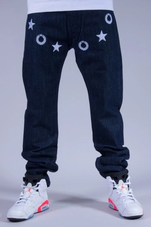 MASS SPODNIE JEANS STARS DARK BLUE