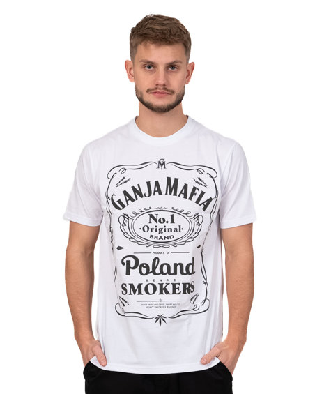 Koszulka Ganja Mafia Heavy Smokers Biała