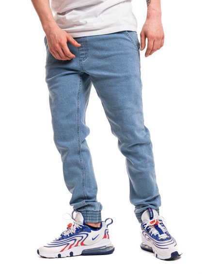 Spodnie Jeans Jogger Slim El Polako Multi Elpo Jasnoniebieskie