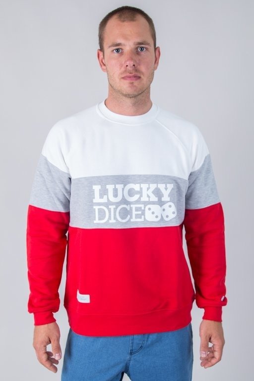 Bluza Lucky Dice 3panels White-Red