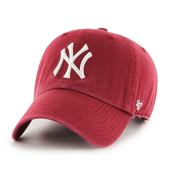 Czapka 47 Brand Clean Up New York Yankees Bordowa / Biała