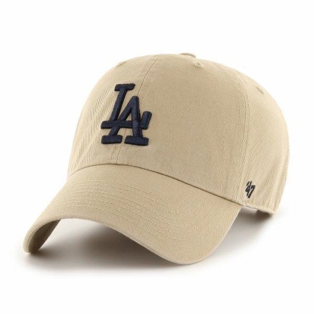 Czapka 47 Brand Los Angeles Dodgers Clean Up Beige-Black