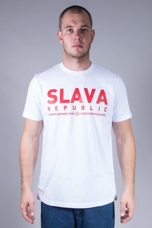 Koszulka Slava Republic Napis White-Red