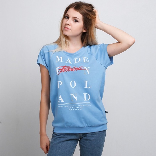 PATRIOTIC GIRL T-SHIRT LAX MADE IN BLUE