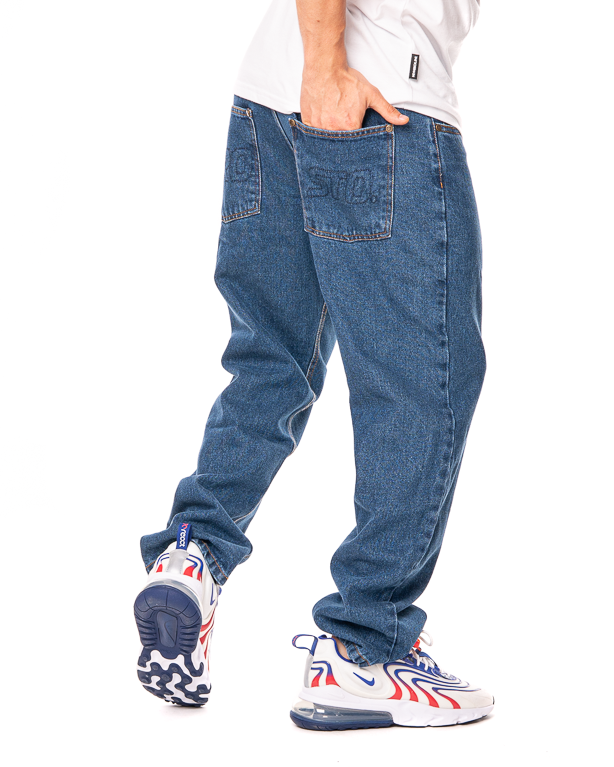 Spodnie Jeans Baggy Prosto Flavour Xxi Niebieskie
