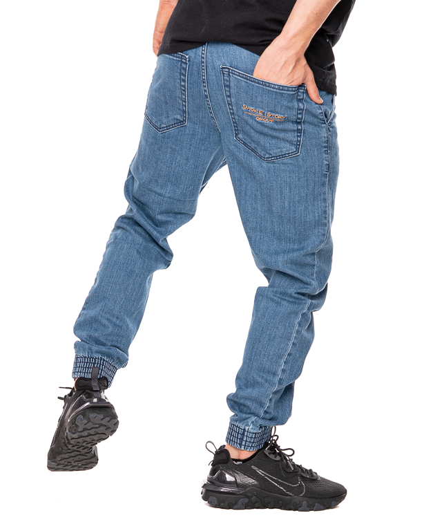 Spodnie Jeans Jogger Slim Ssg Group Line Jasnoniebieskie