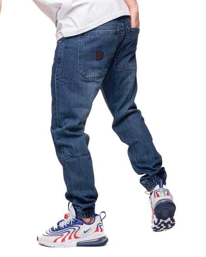 Spodnie Jeans Jogger Sneaker Fit Mass Base Ciemnoniebieskie