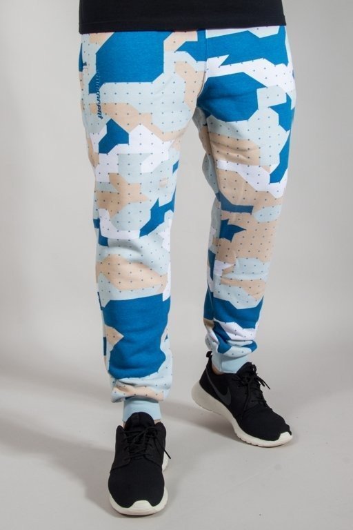 Spodnie Stoprocent Dresowe Jogger Camu Blue