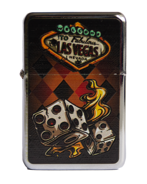 Zapaliczka Metalowa Poker Dice Silver 63